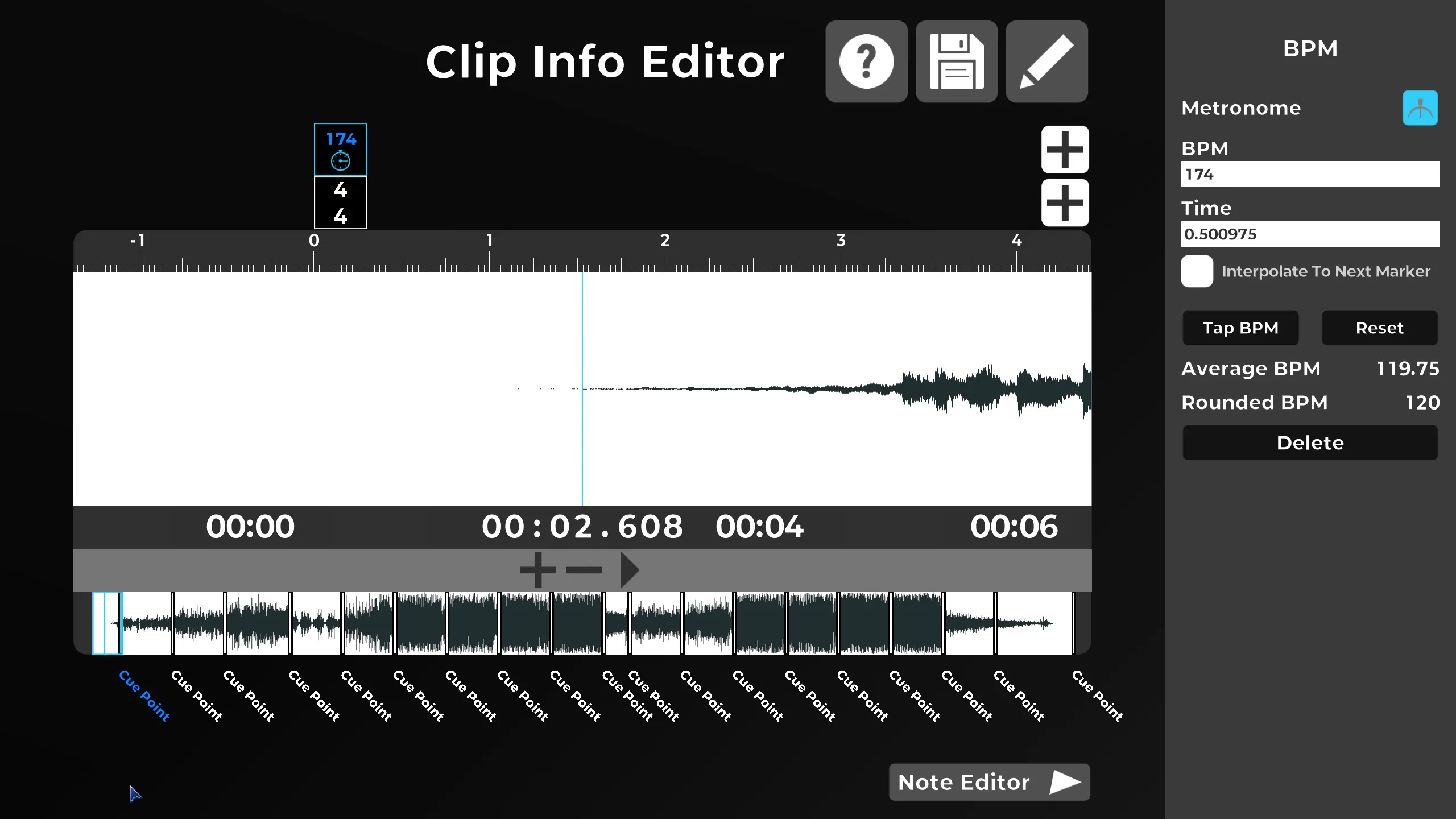 Tap BPM tool location in-game